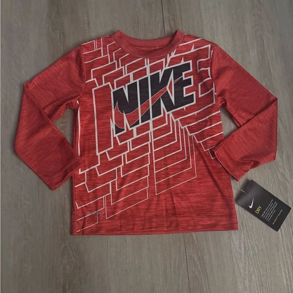 Nike Kids Red Long Sleeve Shirt